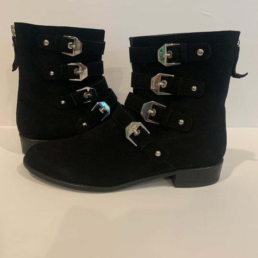 Stuart Weitzman Black Suede Jitter Macho Boots